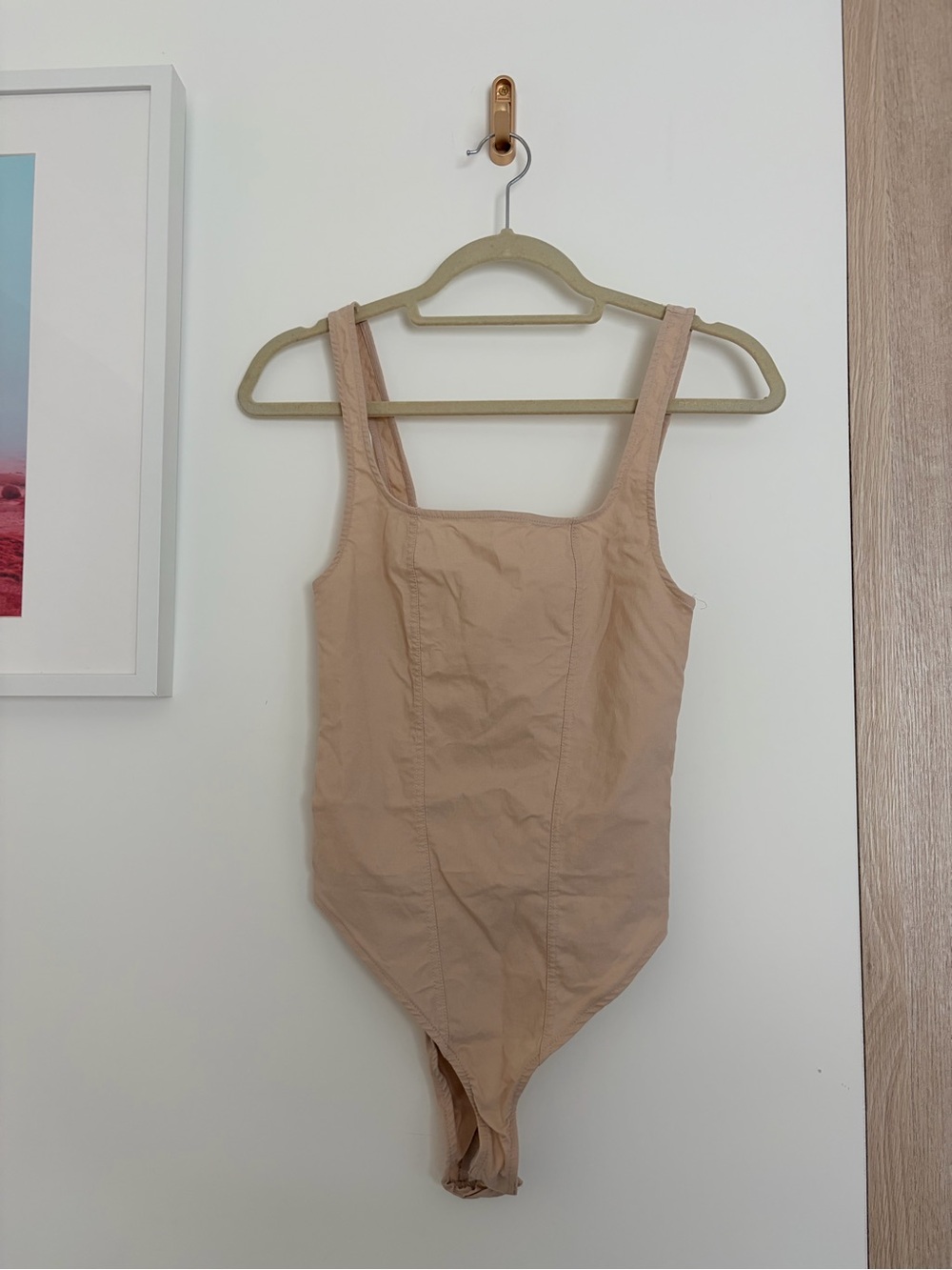 Zara Beige One-Piece Bodysuit